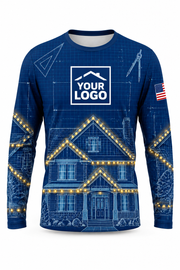 Blueprint Roofline Christmas light installer crew uniform, long sleeve front view