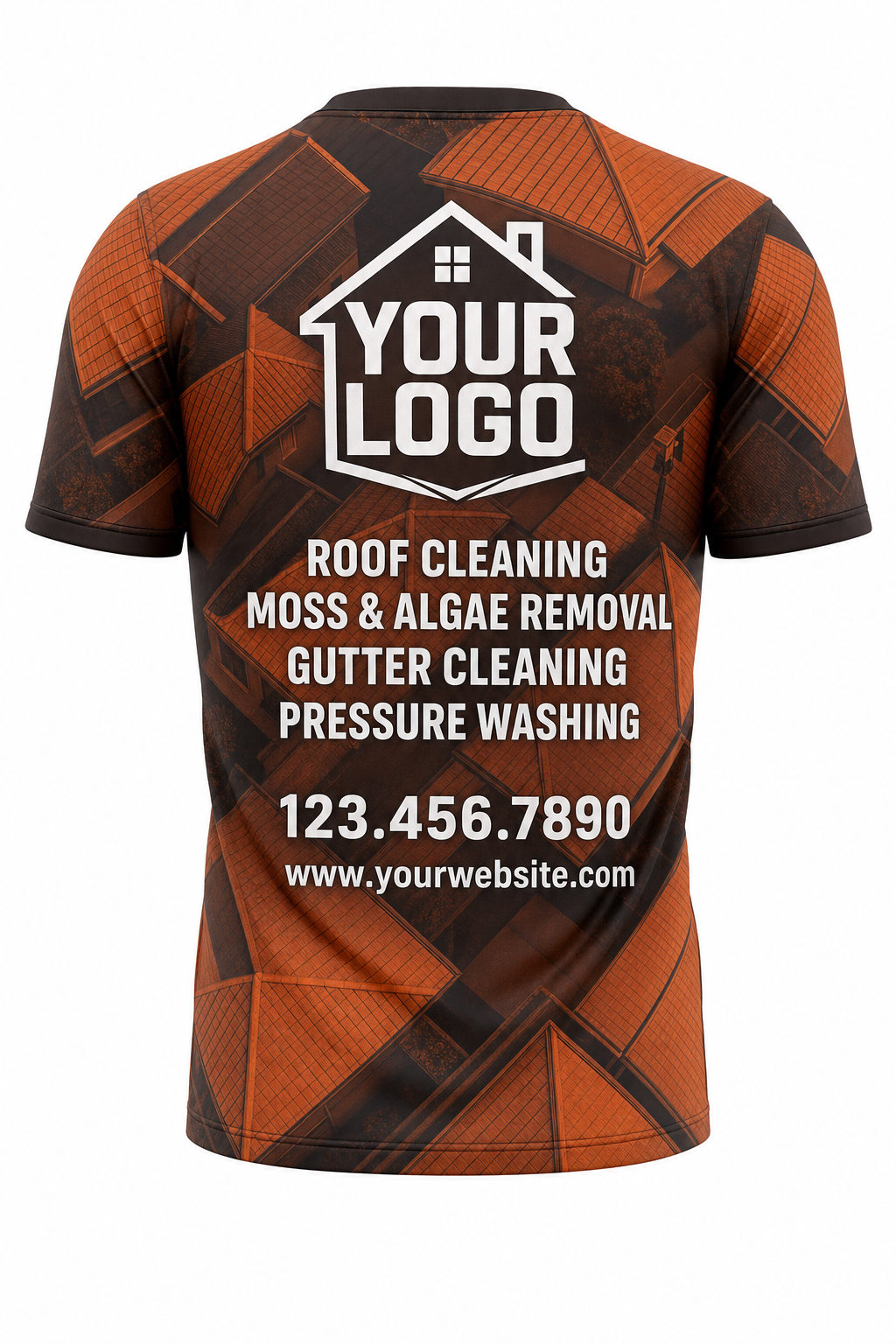 Terracotta Rooftop custom roof cleaning crew uniform t-shirt — back (tee-back)