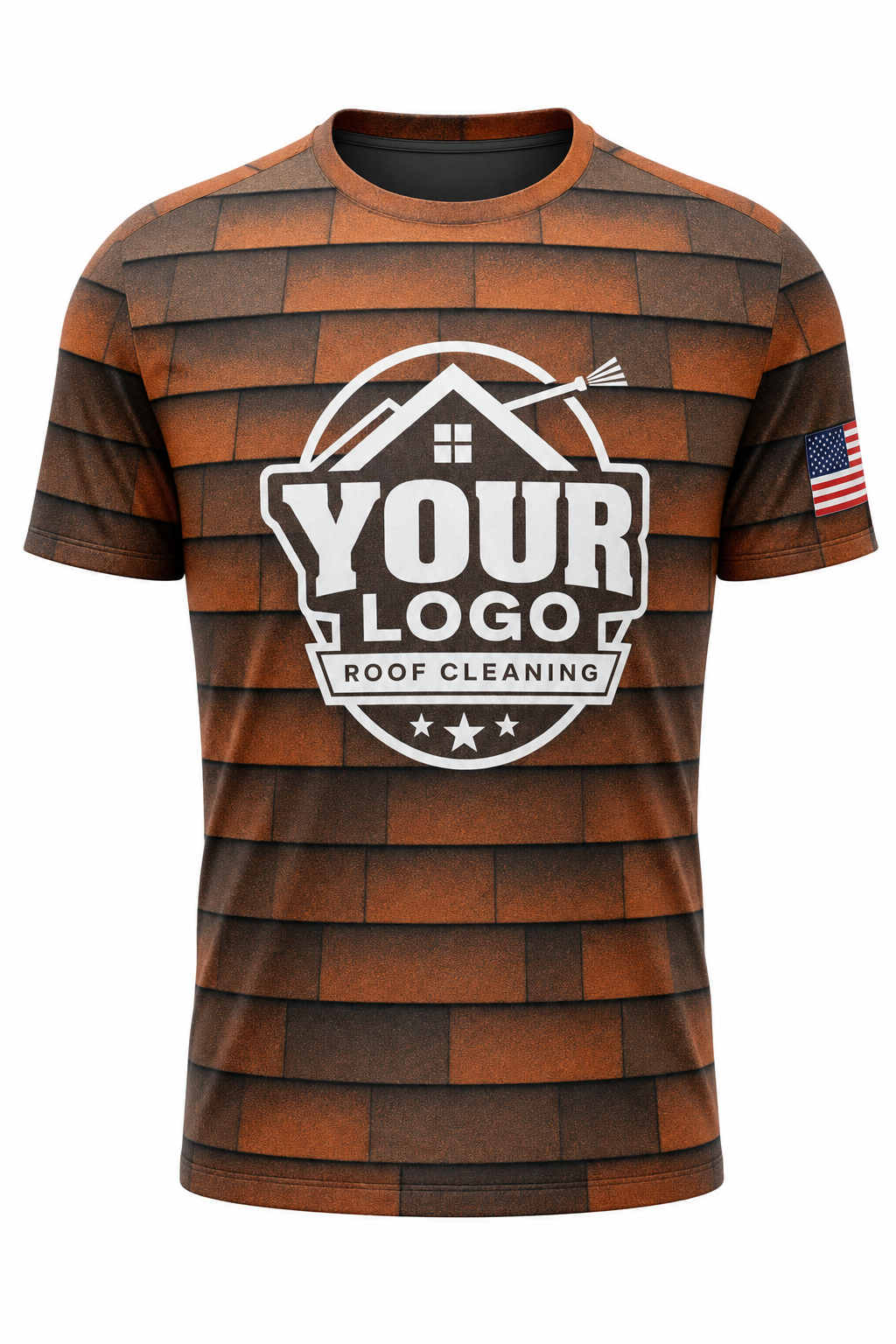 Terracotta Shingle custom roof cleaning crew uniform t-shirt — front (tee-front)