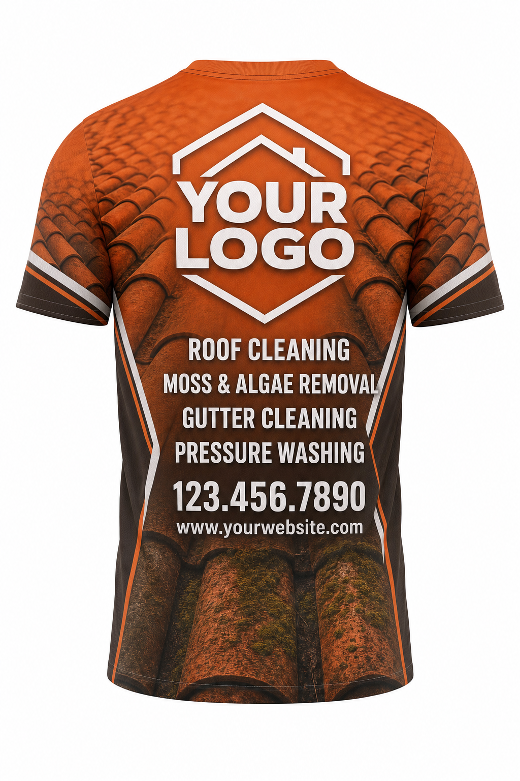 Terracotta Tile custom roof cleaning crew uniform t-shirt — back (tee-back)