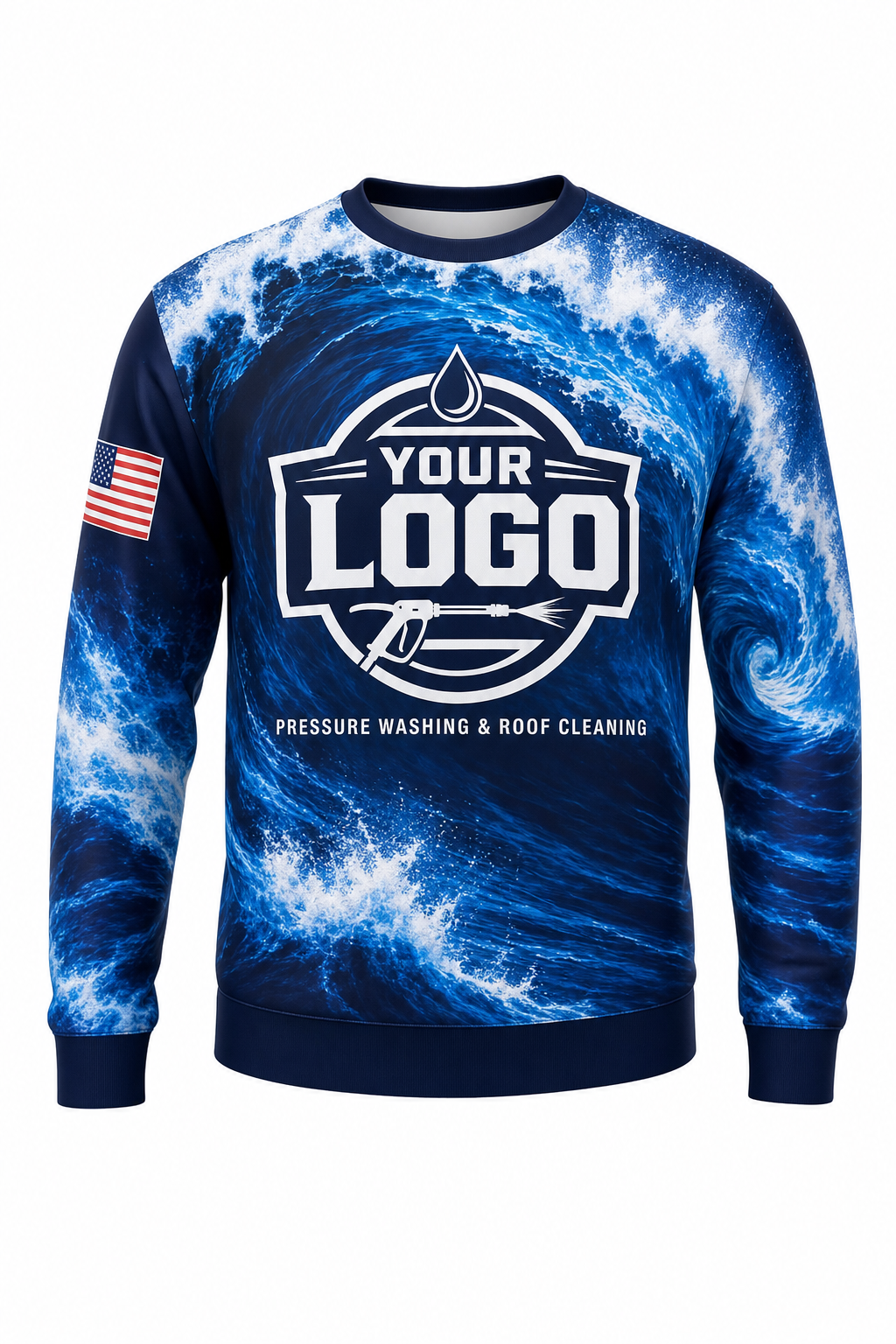 Tidal Power custom roof cleaning & pressure washing crew uniform Sweatshirt — front