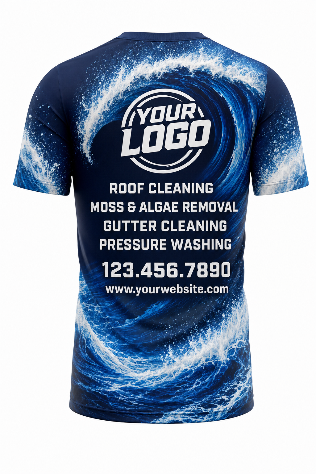Tidal Power custom roof cleaning & pressure washing crew uniform T-Shirt — back