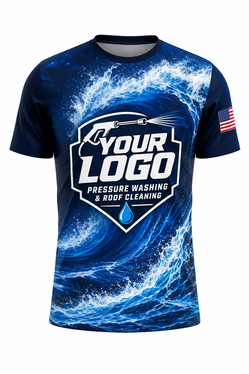 Tidal Power custom roof cleaning & pressure washing crew uniform T-Shirt — front