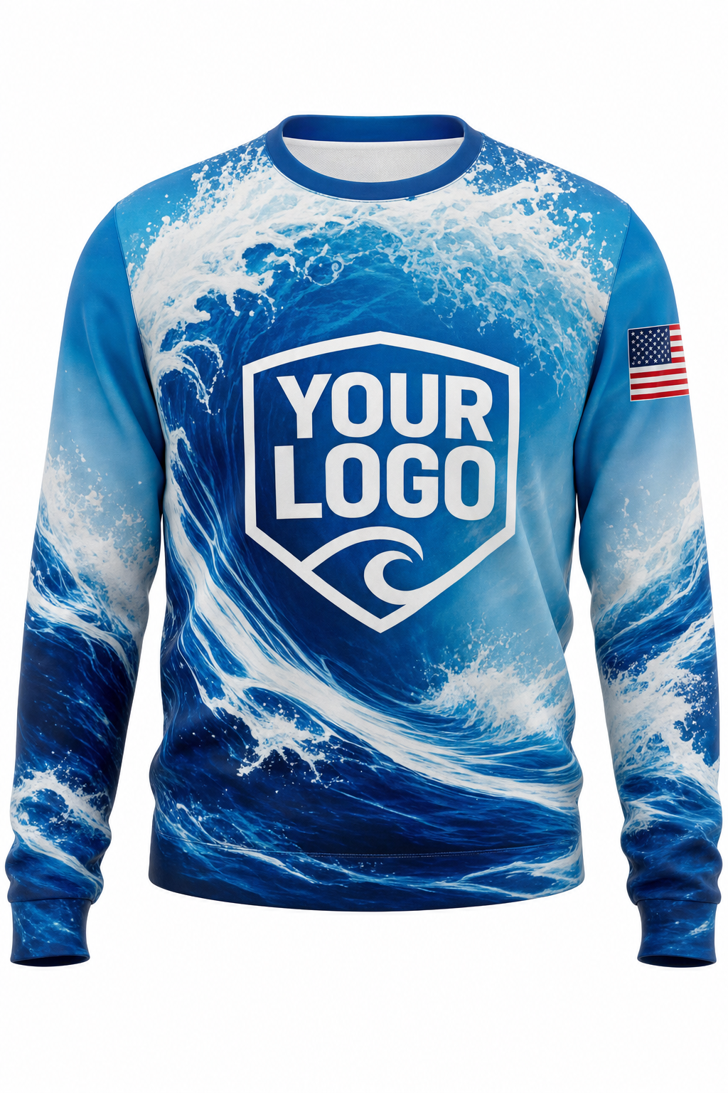 Tidal Wave custom window cleaning crew uniform sweatshirt — front (sweatshirt-front)