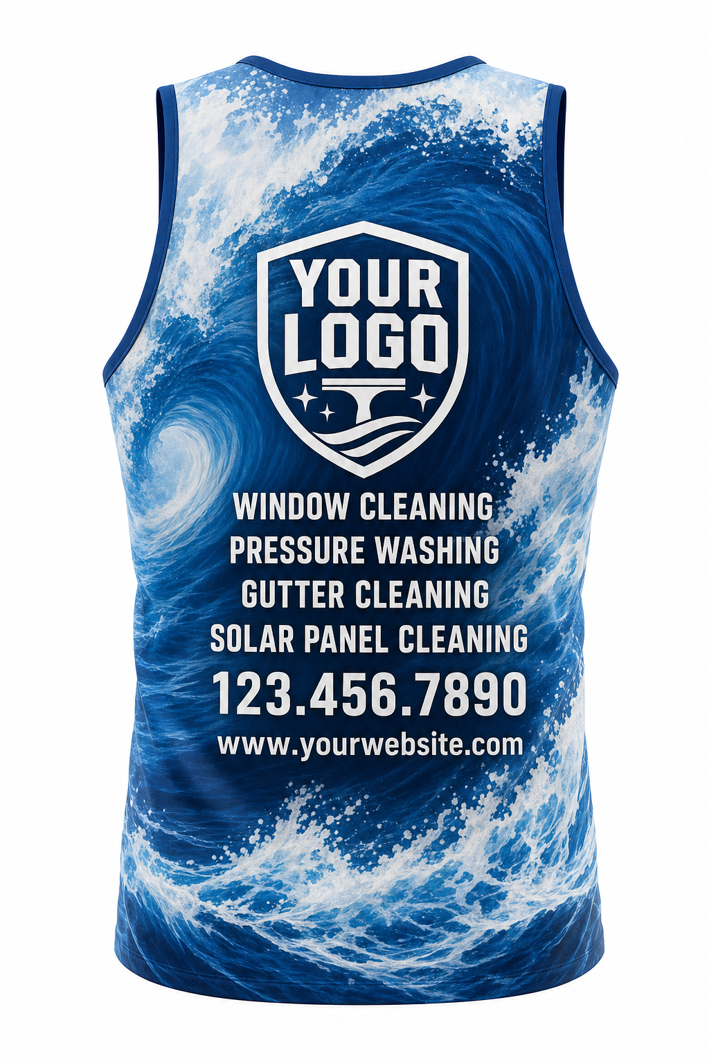Tidal Wave custom window cleaning crew uniform Tank Top — back