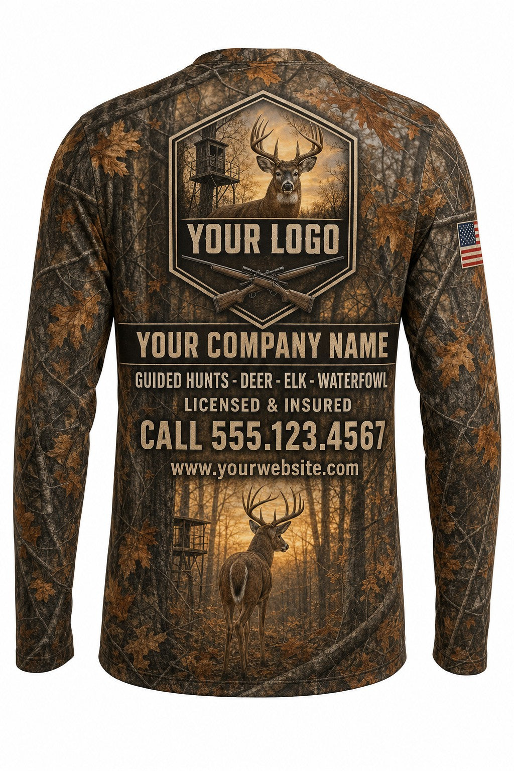 Treestand Sunrise Buck Custom Hunting Team Uniform - custom crew uniform