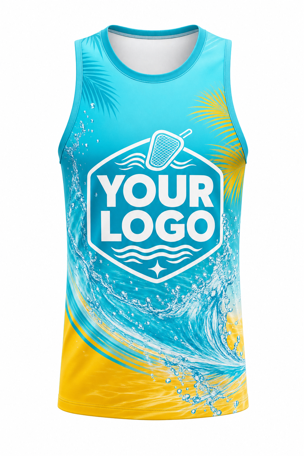 Tropical Splash custom pool cleaning & service crew uniform Tank Top — front