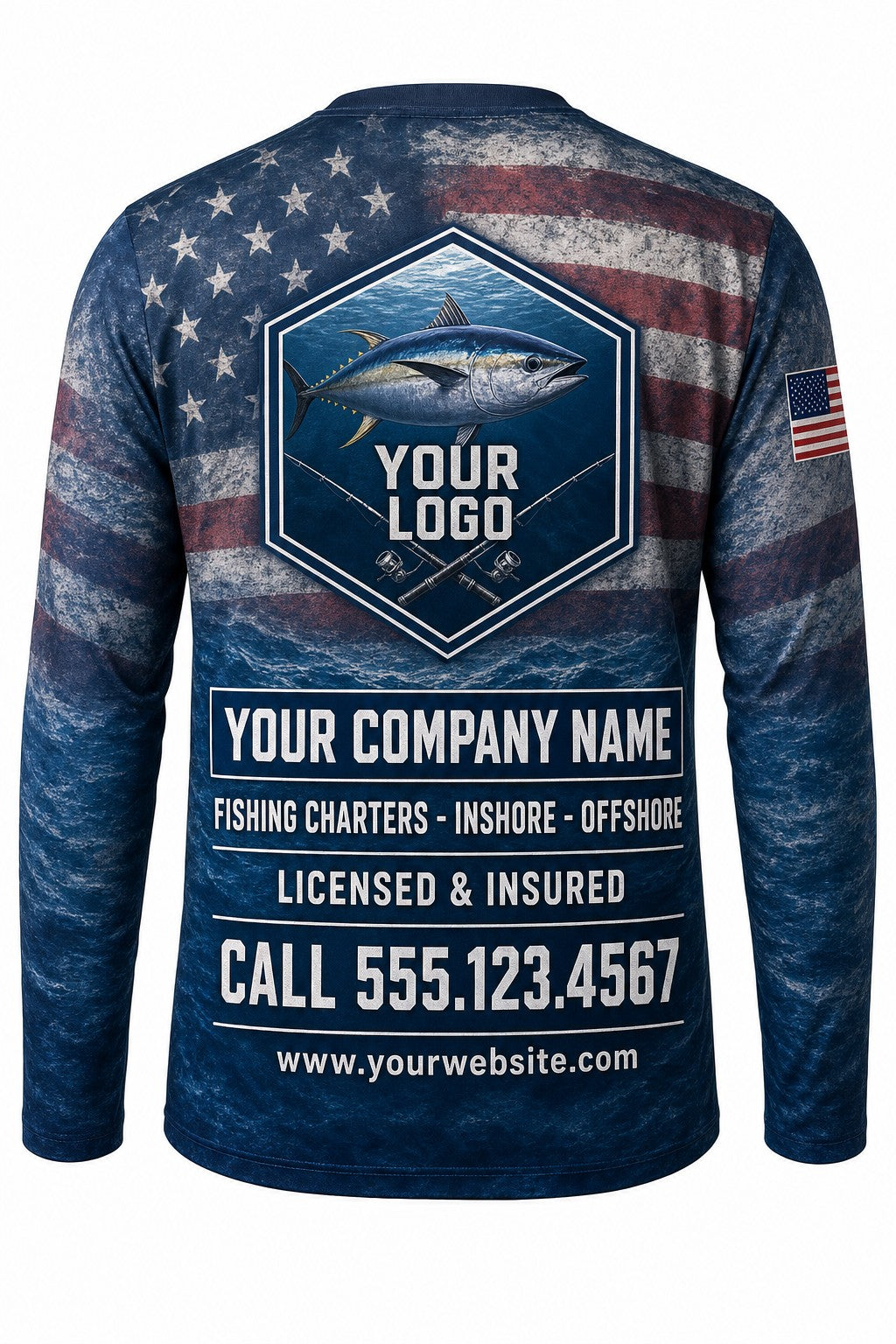 Tuna Flag Custom Fishing Team Uniform - custom crew uniform
