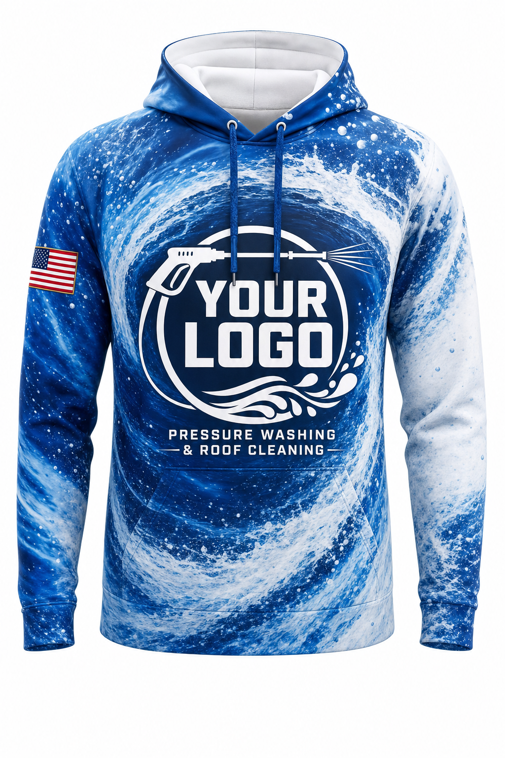 Typhoon Spiral custom roof cleaning & pressure washing crew uniform Hoodie — front