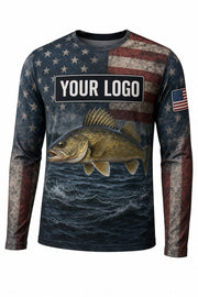 Walleye Flag Custom Fishing Team Uniform - custom crew uniform