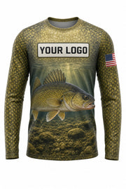 Walleye Scale Wrap Custom Fishing Team Uniform - custom crew uniform