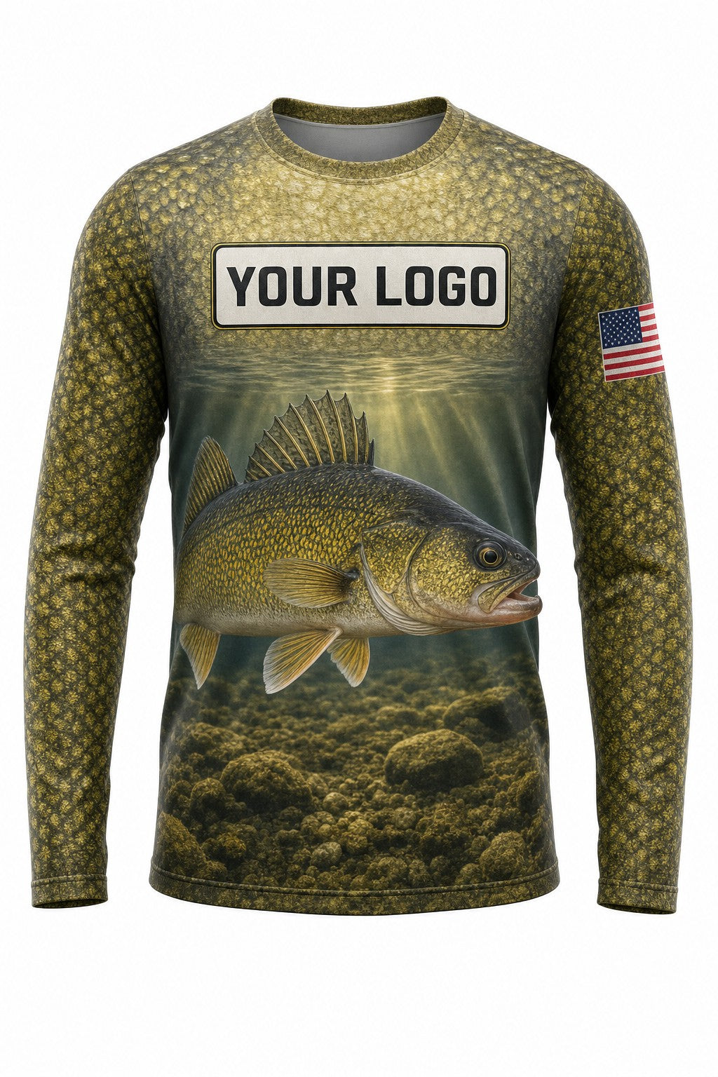 Walleye Scale Wrap Custom Fishing Team Uniform - custom crew uniform