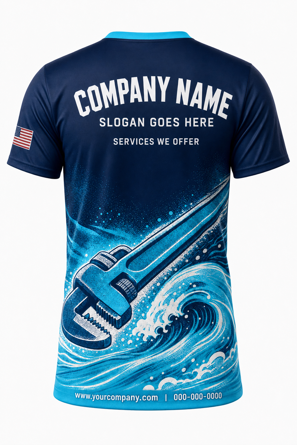 Halftone Wrench - Crew Uniform back