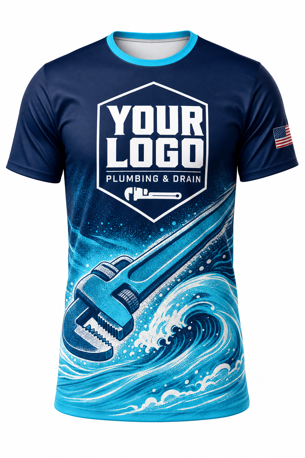 Halftone Wrench custom plumbing crew uniform