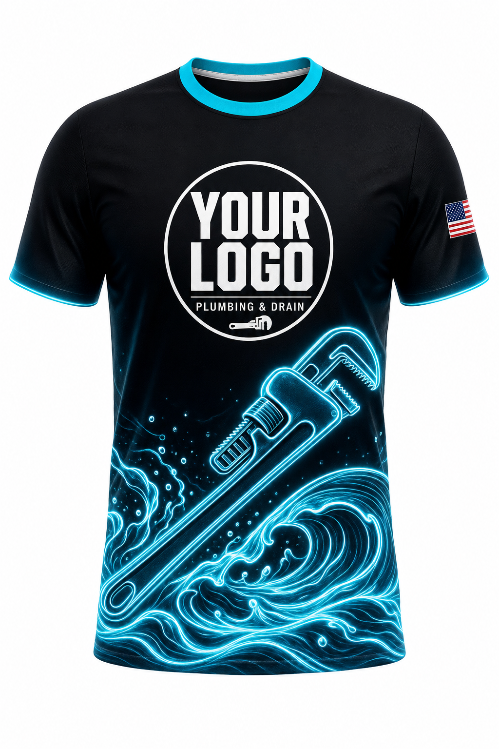 Neon Wrench custom plumbing crew uniform