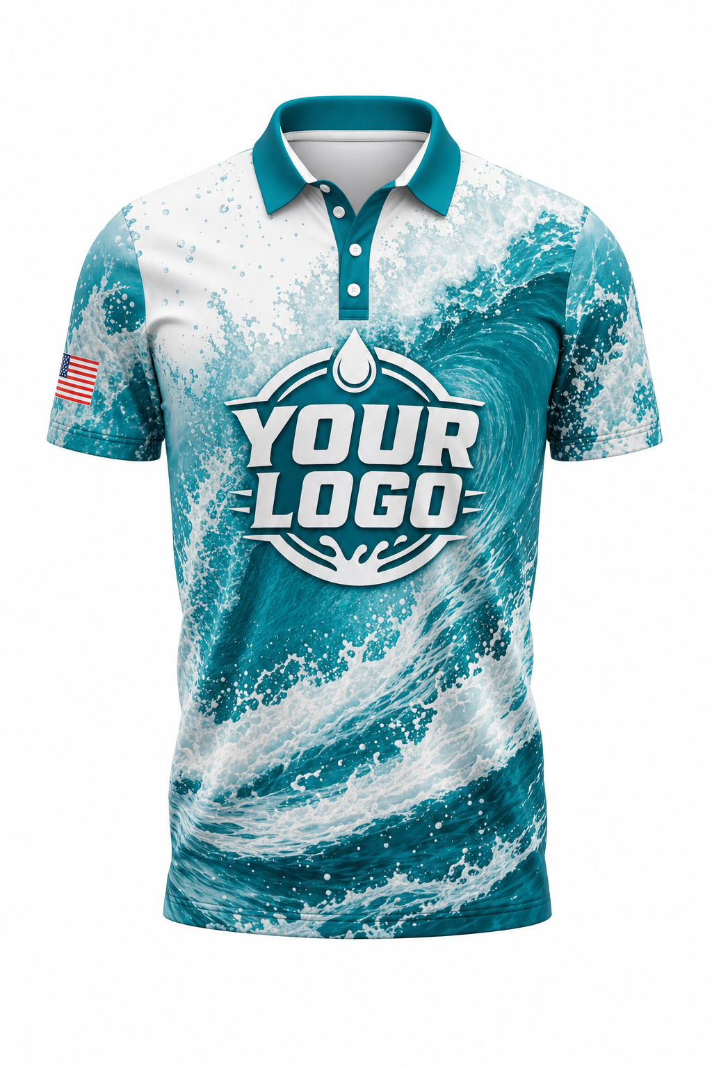 Wave Break custom roof cleaning & pressure washing crew uniform Polo — front