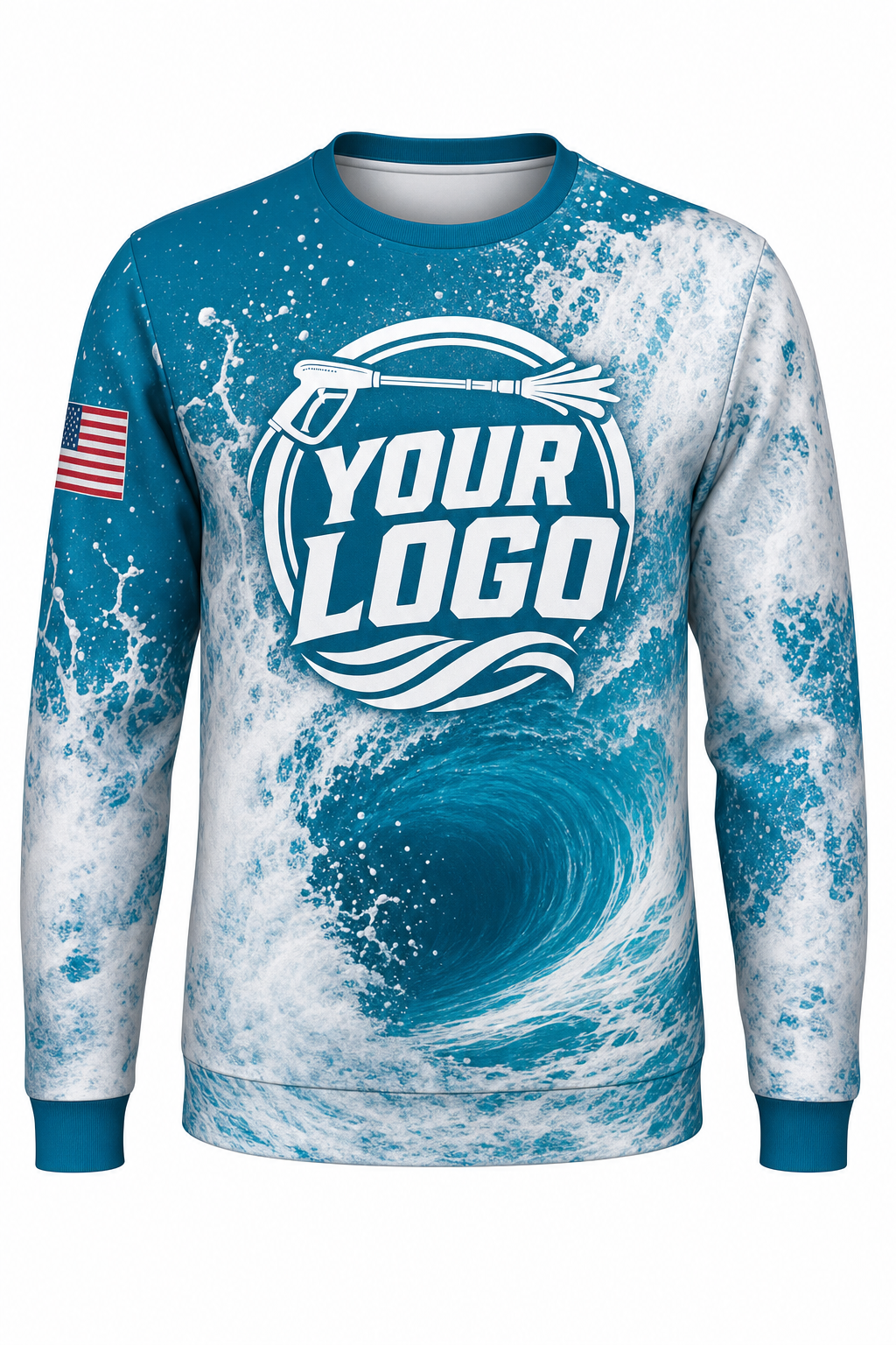 Wave Break custom roof cleaning & pressure washing crew uniform Sweatshirt — front