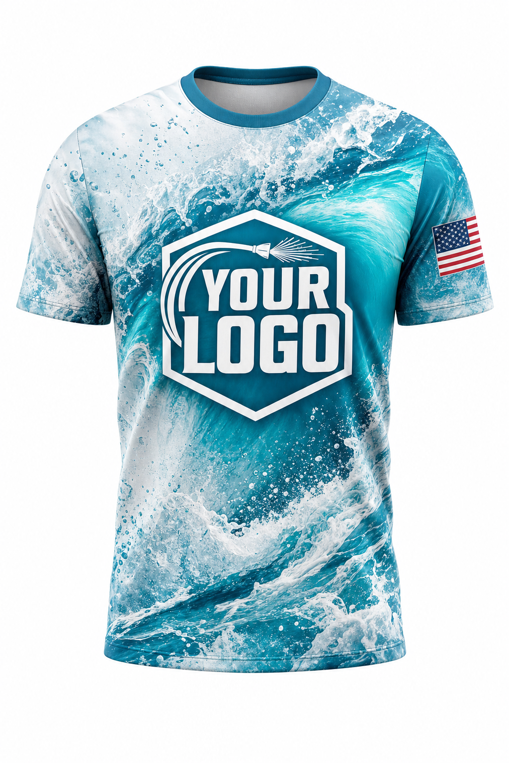 Wave Break custom roof cleaning & pressure washing crew uniform T-Shirt — front