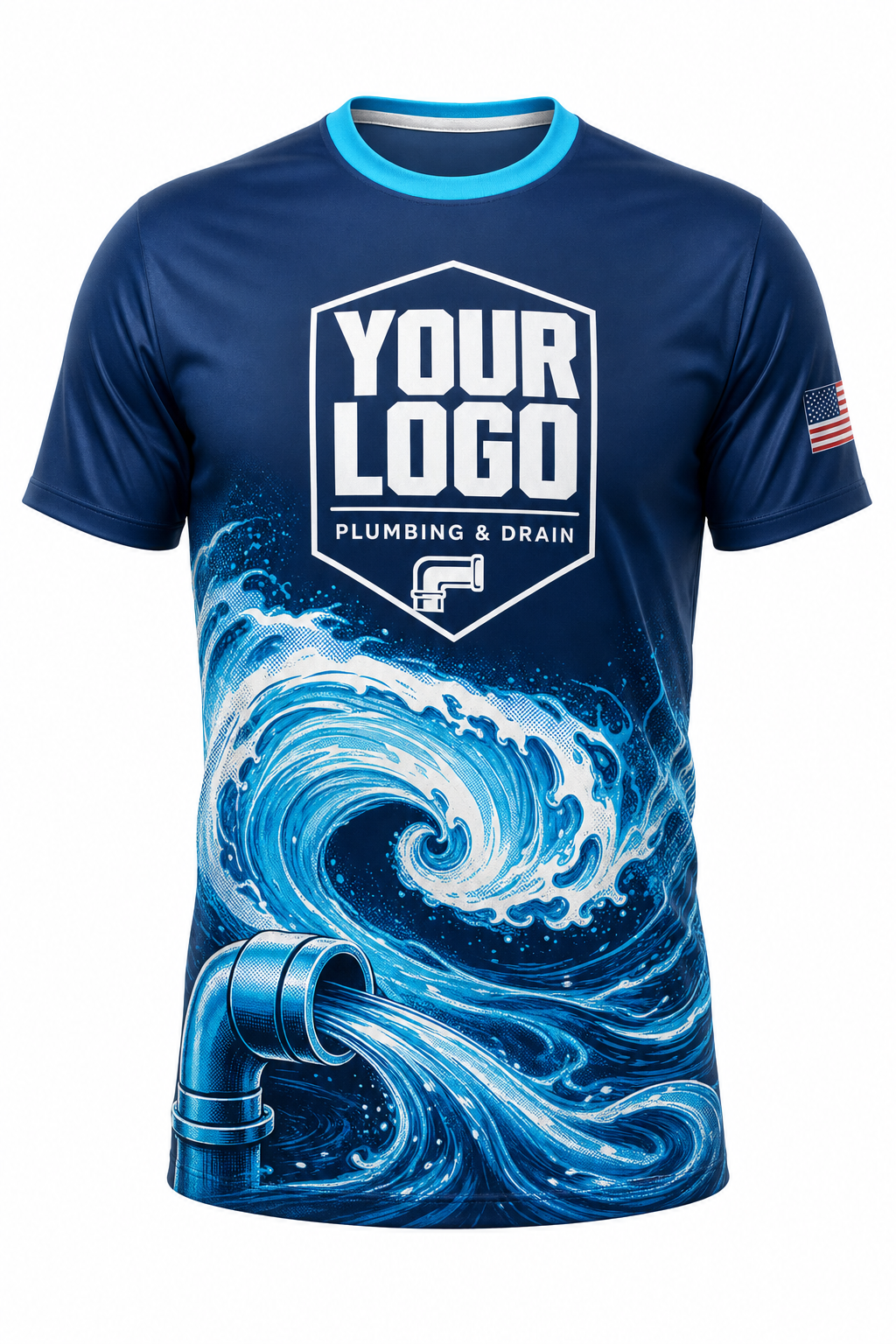 Wave Poster custom plumbing crew uniform