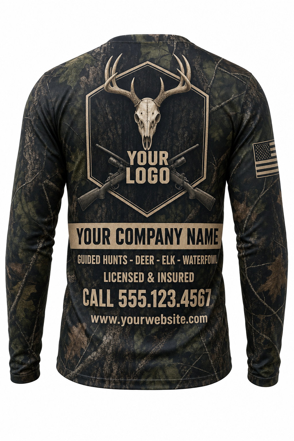 Whitetail Euro Skull Custom Hunting Team Uniform - custom crew uniform