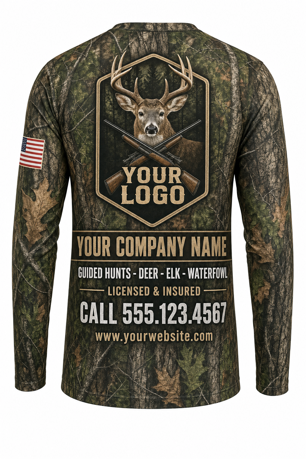 Whitetail Woodland Custom Hunting Team Uniform - custom crew uniform