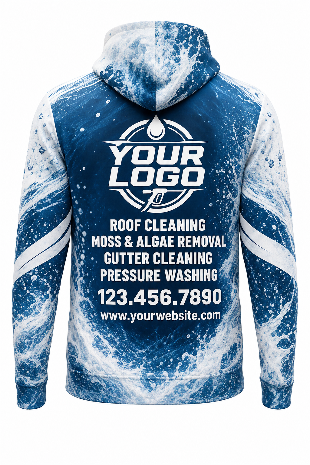 Whitewater Rapids custom roof cleaning & pressure washing crew uniform Hoodie — back