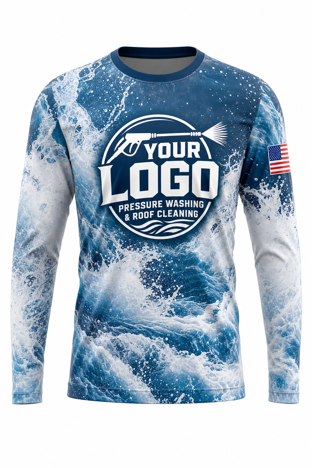 Whitewater Rapids custom roof cleaning & pressure washing crew uniform Long Sleeve — front
