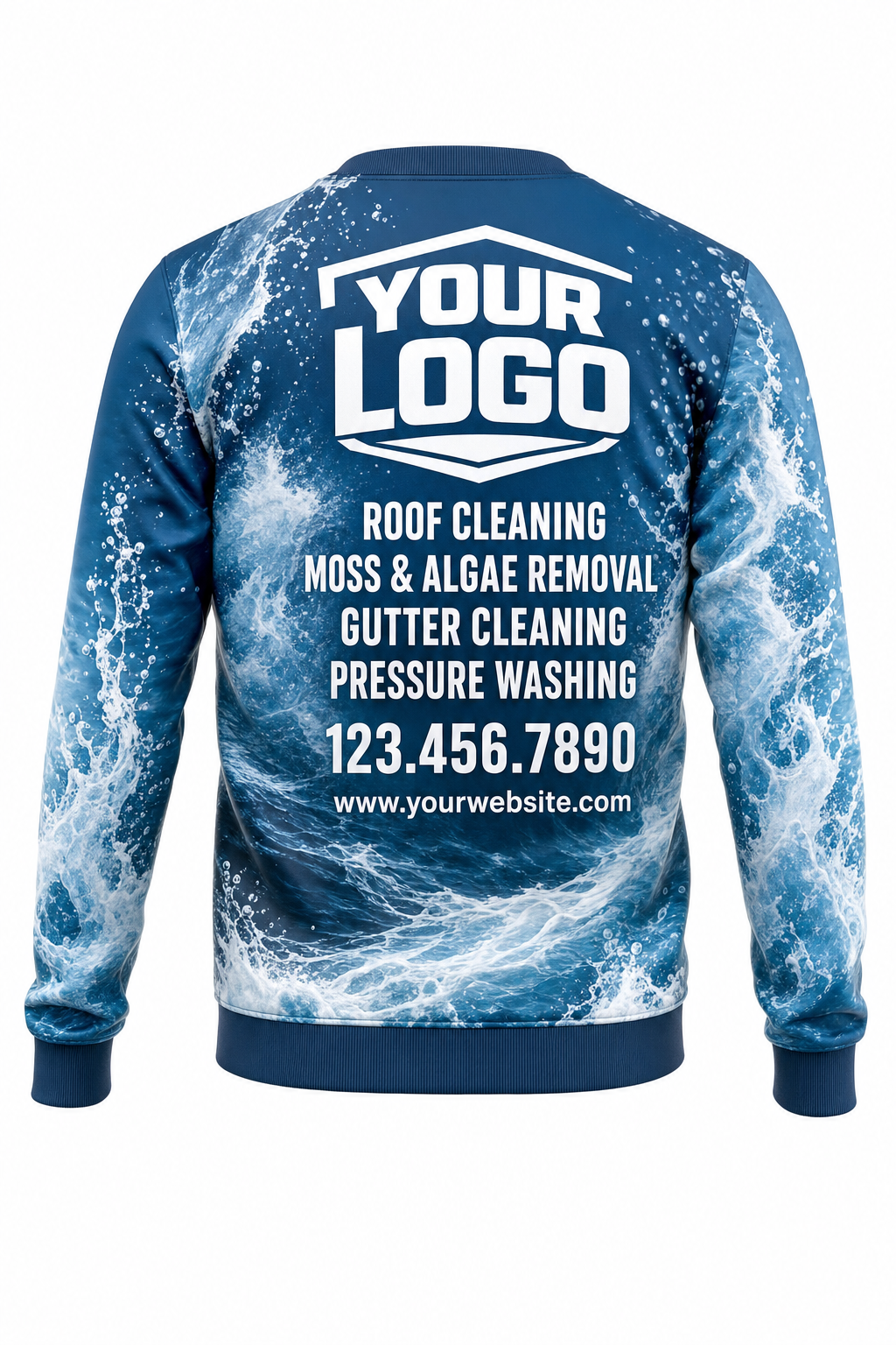 Whitewater Rapids custom roof cleaning & pressure washing crew uniform Sweatshirt — back