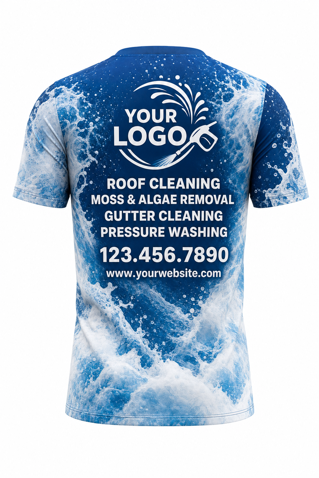 Whitewater Rapids custom roof cleaning & pressure washing crew uniform T-Shirt — back