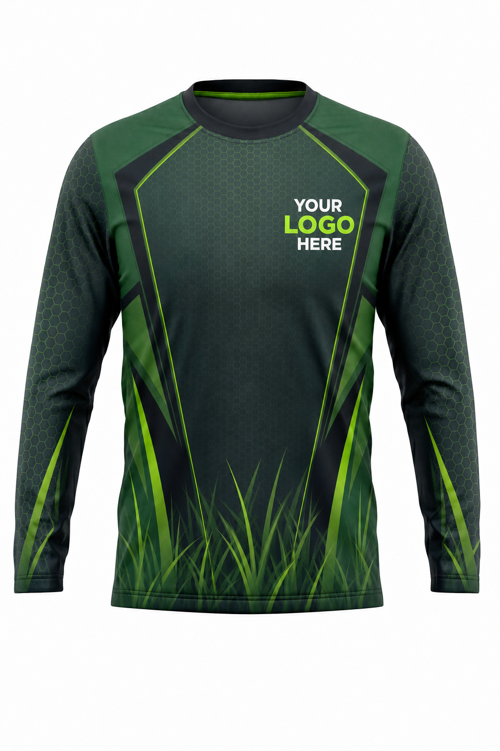 Fairway Green — Lawn Care Crew Long Sleeve (Custom AOP)