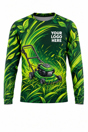 Fresh Cut Field — Lawn Care Crew Long Sleeve (Custom AOP)