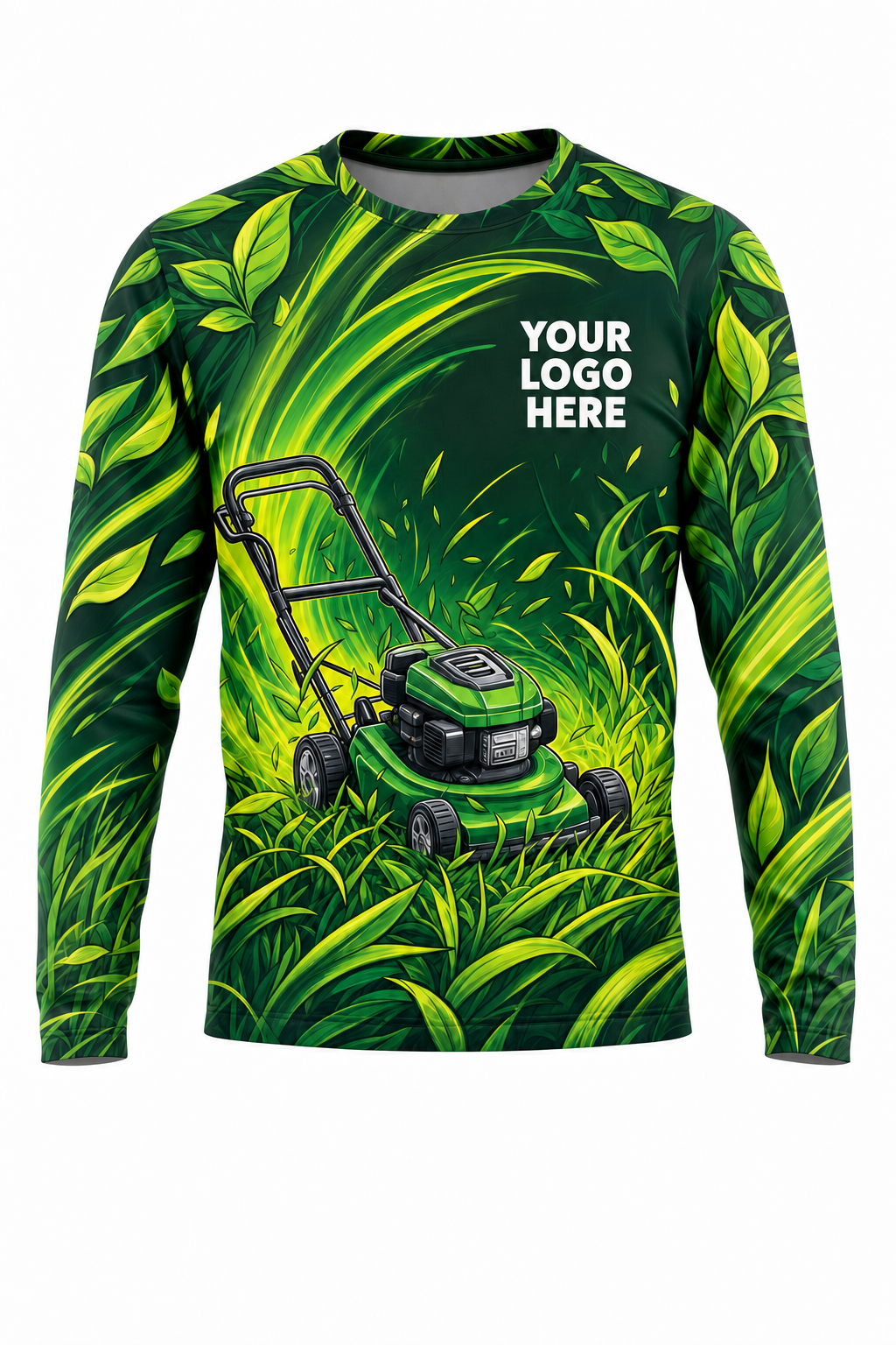 Fresh Cut Field — Lawn Care Crew Long Sleeve (Custom AOP)
