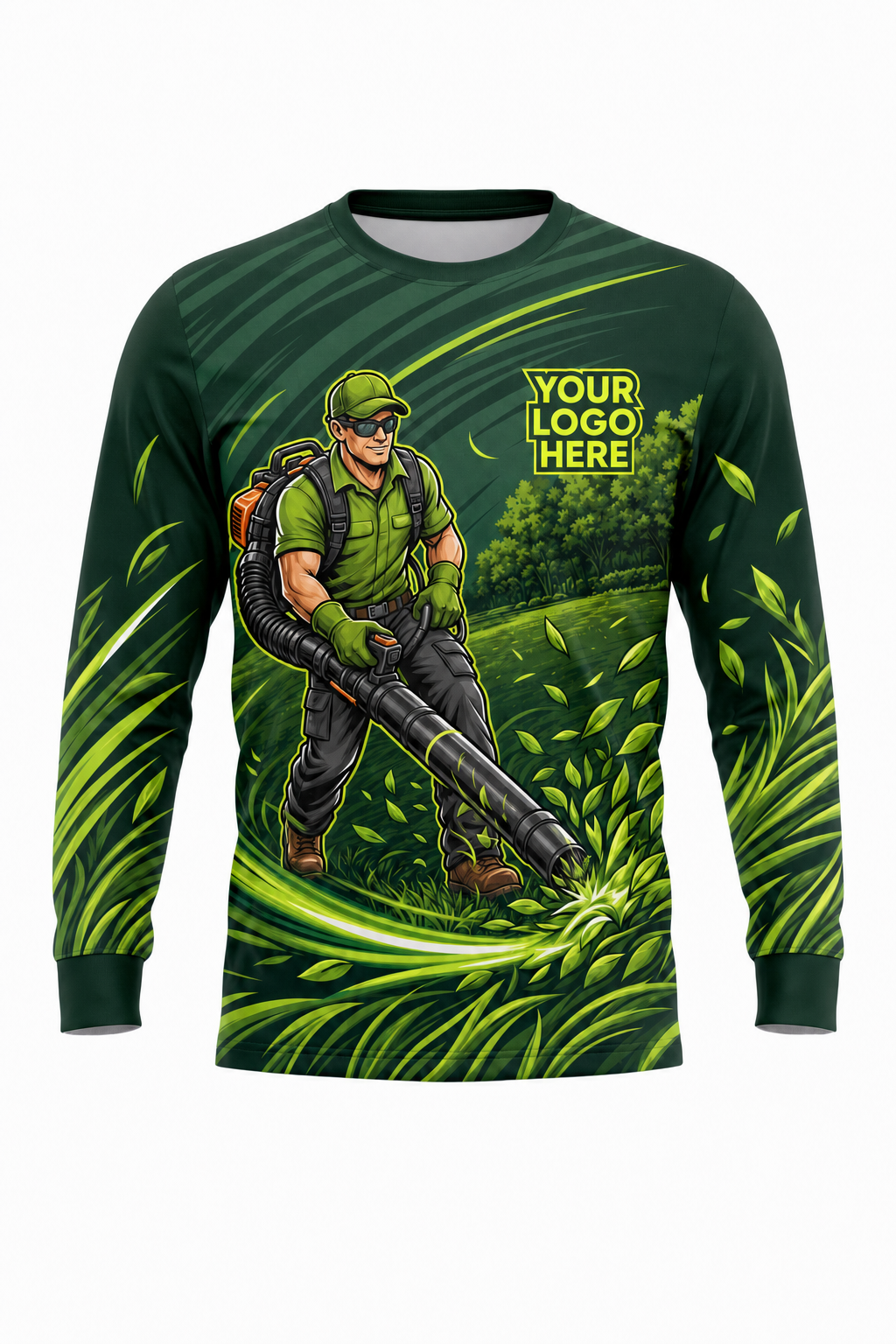 Blower Crew — Lawn Care Crew Long Sleeve (Custom AOP)
