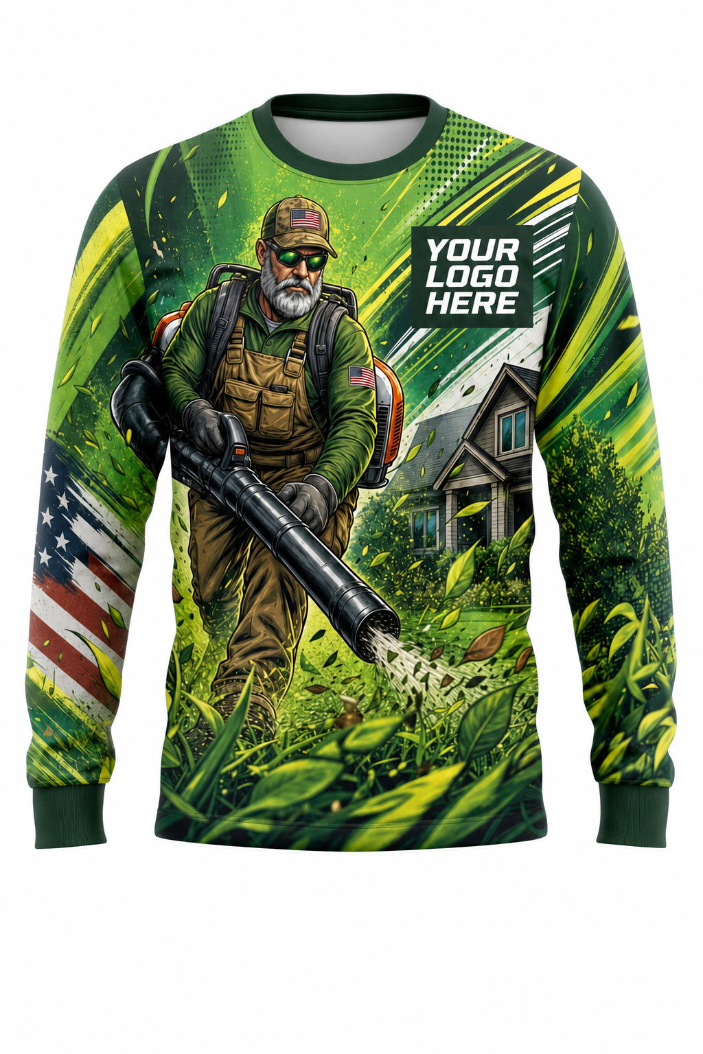 Patriot Yard Crew — Lawn Care Crew Long Sleeve (Custom AOP)