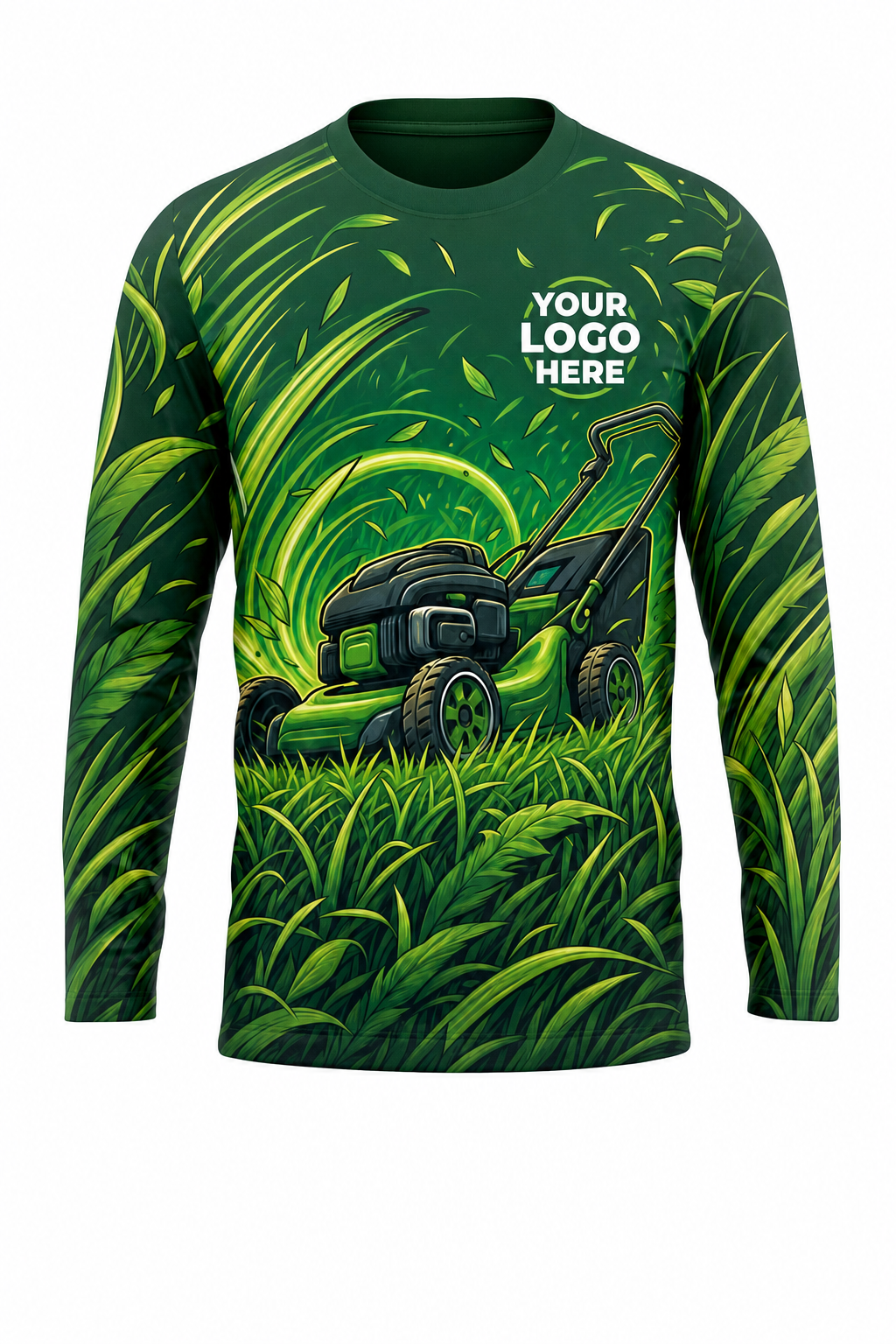 Sunrise Mower — Lawn Care Crew Long Sleeve (Custom AOP)