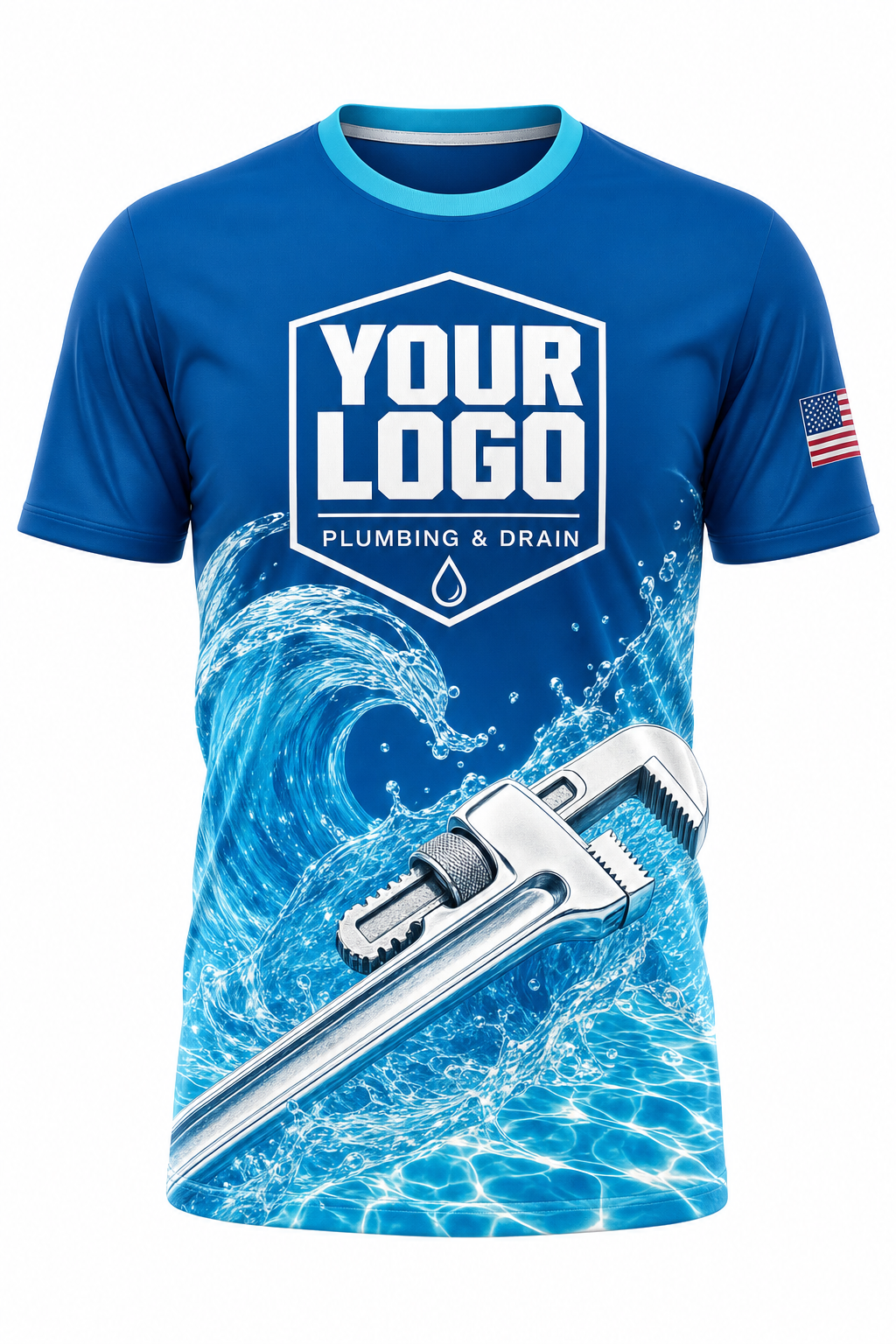 Diagonal Chrome custom plumbing crew uniform