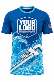 Diagonal Chrome custom plumbing crew uniform