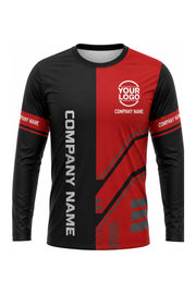 Black Custom Work Crew — Long Sleeve #01 front