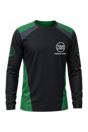 Black Custom Work Crew — Long Sleeve #05 front