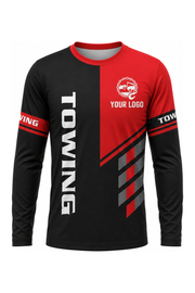 Black Custom Work Crew — Long Sleeve #11 front
