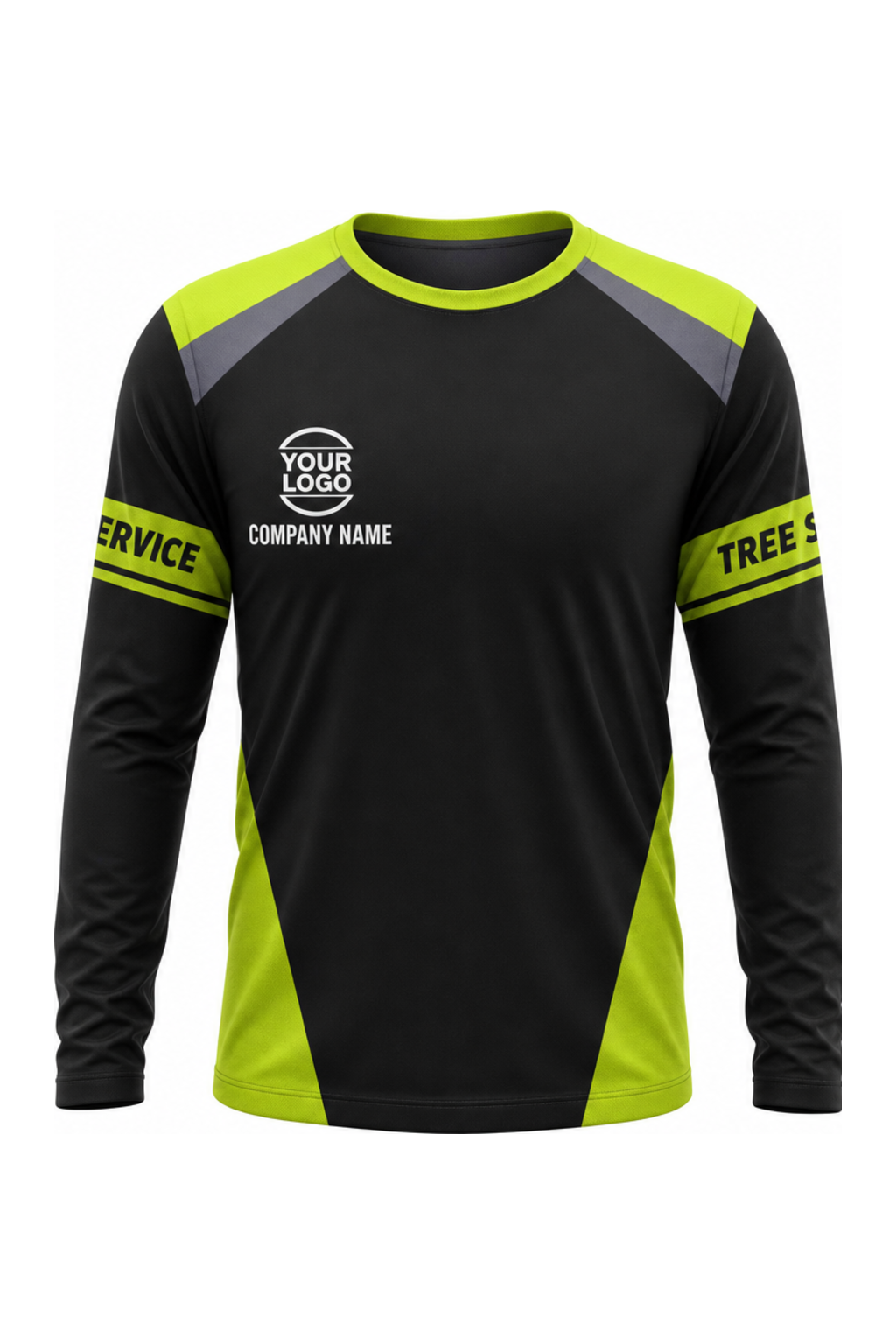 Black Custom Work Crew — Long Sleeve #14 front