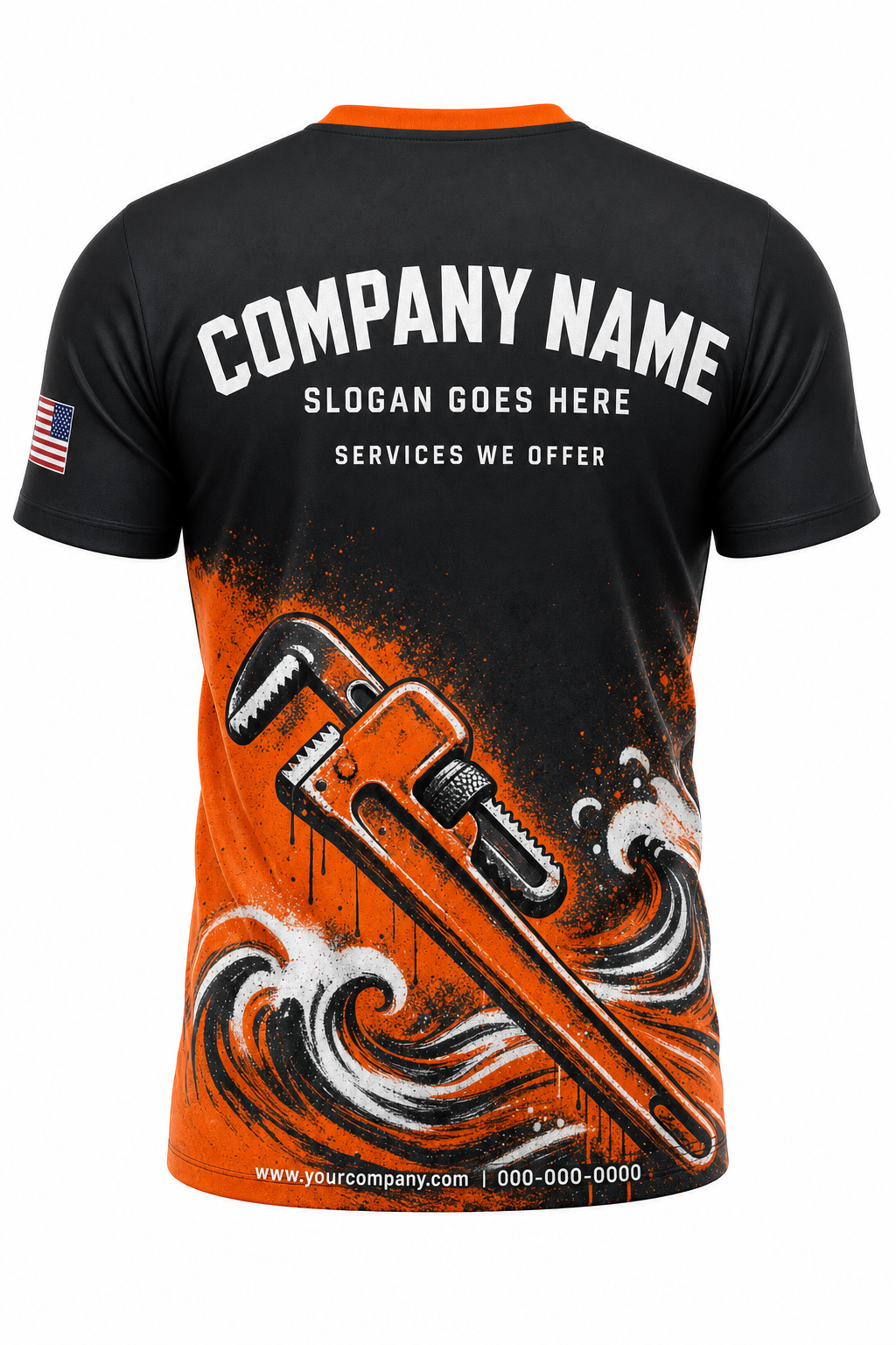 Graffiti Orange - Crew Uniform back