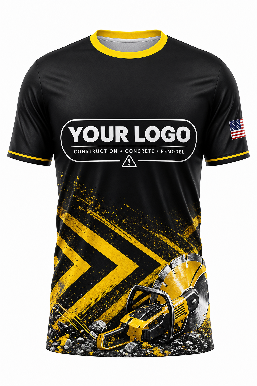 Caution Yellow custom construction crew uniform